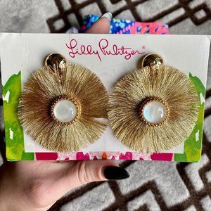 Lilly Pulitzer Fan-Tastic Earrings Gold
